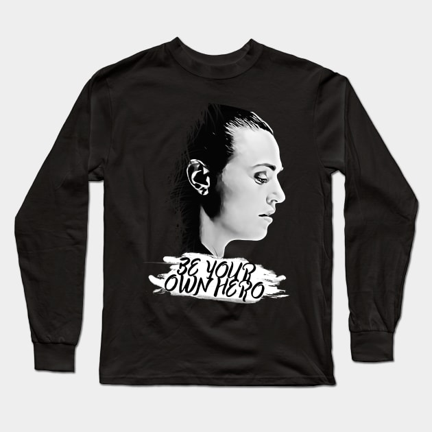 Lena Luthor - Be your own hero Long Sleeve T-Shirt by samaritan100